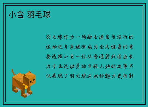 小含 羽毛球